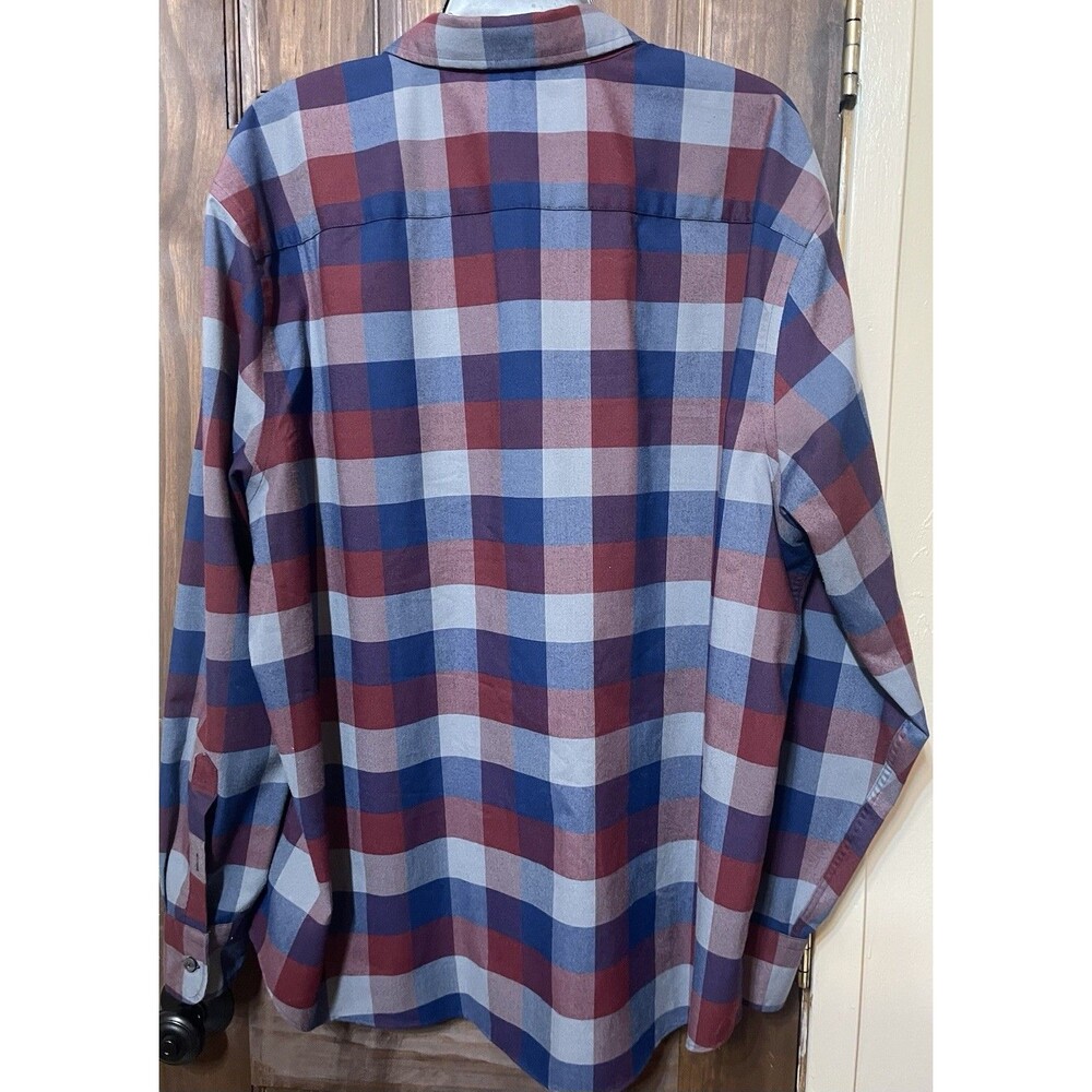 UNTUCKit Piemonte Plaid Relaxed Fit Long Sleeve Button-Up Shirt Mens XXL Red - Picture 3 of 4
